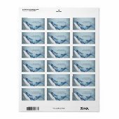 Wasserfarbe Humpback Whale Nautical Beach Adresse Adressaufkleber (Vorne)