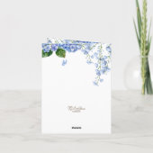 Wasserfarbe Hydrangea Beileid Condolence Card Dankeskarte (Rückseite)