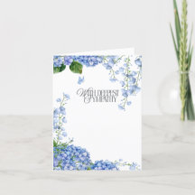 Wasserfarbe Hydrangea Beileid Condolence Card