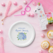 Wasserfarbe Hydrangea Blauer Brautparty Pappteller (Party)