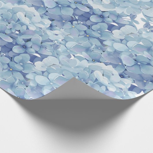 Wasserfarbe Hydrangea-Blume Geschenkpapier (Ecke)