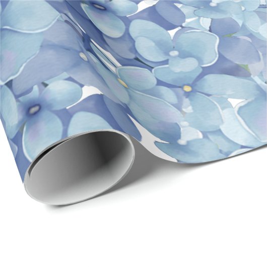 Wasserfarbe Hydrangea-Blume Geschenkpapier (Rolleneckpunkt)