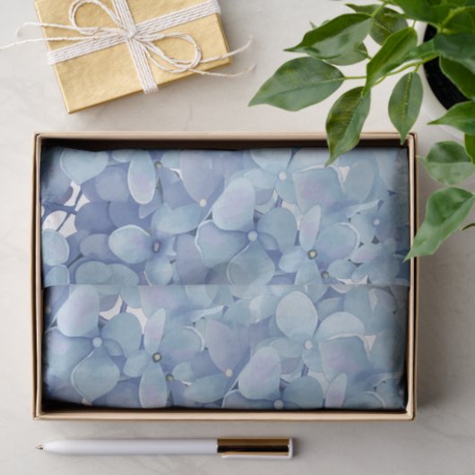 Wasserfarbe Hydrangea-Blume Seidenpapier (Geschenk)