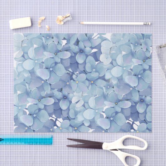 Wasserfarbe Hydrangea-Blume Seidenpapier (Handwerk)