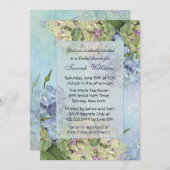 Wasserfarbe Hydrangea - Brautparty Einladung (Vorne/Hinten)