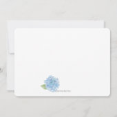 Wasserfarbe Hydrangea Bridal Luncheon Einladung (Rückseite)