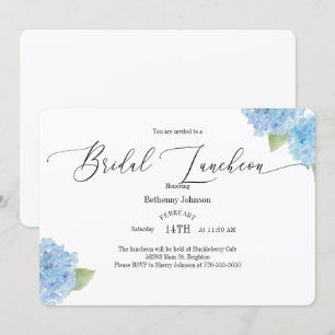 Wasserfarbe Hydrangea Bridal Luncheon Einladung