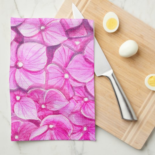 Wasserfarbe Hydrangea Küchentuch (Viertel Falte)