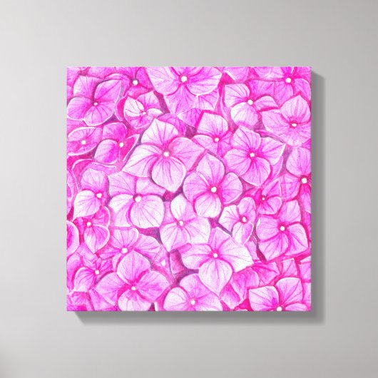 Wasserfarbe Hydrangea Leinwanddruck (Vorderseite)