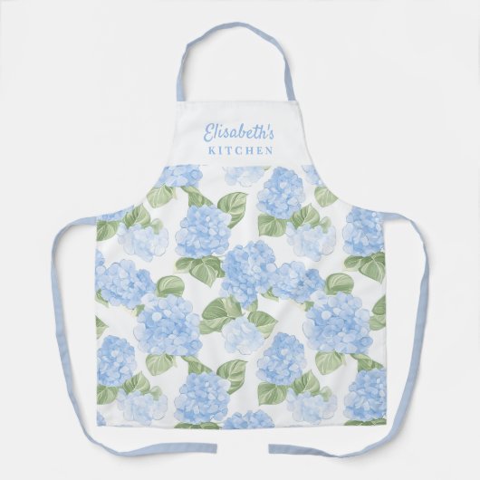 Wasserfarbe Hydrangea Name Schürze (Vorderseite)