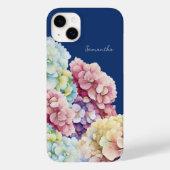 Wasserfarbe Hydrangea Personalisiert Blue Case-Mate iPhone Hülle (Rückseite)