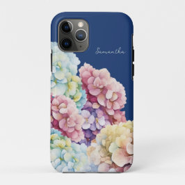 Wasserfarbe Hydrangea Personalisiert Blue Case-Mate iPhone Hülle