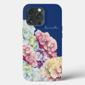 Wasserfarbe Hydrangea Personalisiert Blue Case-Mate iPhone Hülle (Rückseite)