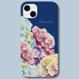 Wasserfarbe Hydrangea Personalisiert Blue Case-Mate iPhone 14 Plus Hülle