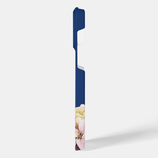 Wasserfarbe Hydrangea Personalisiert Blue iPhone Hülle (Linke Seite)