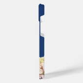 Wasserfarbe Hydrangea Personalisiert Blue iPhone Hülle (Linke Seite)