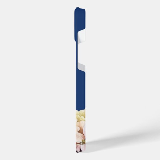 Wasserfarbe Hydrangea Personalisiert Blue iPhone Hülle (Linke Seite)