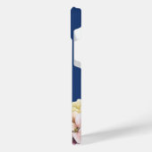 Wasserfarbe Hydrangea Personalisiert Blue iPhone Hülle (Linke Seite)