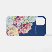 Wasserfarbe Hydrangea Personalisiert Blue iPhone Hülle (Rückseite (Horizontal))