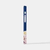 Wasserfarbe Hydrangea Personalisiert Blue iPhone Hülle (Linke Seite)