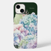 Wasserfarbe Hydrangea Personalisiert grün Case-Mate iPhone Hülle (Rückseite)