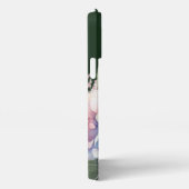 Wasserfarbe Hydrangea Personalisiert grün iPhone Hülle (Rechte Seite)