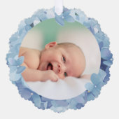 Wasserfarbe Hydrangea Rahmen Taufe danke Karte (Vorderseite)