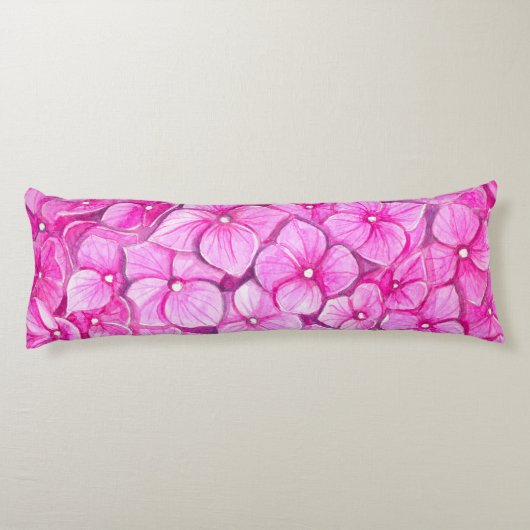 Wasserfarbe Hydrangea Seitenschläferkissen (Rückseite)