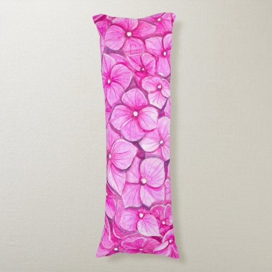 Wasserfarbe Hydrangea Seitenschläferkissen (Vorderseite Vertikal)