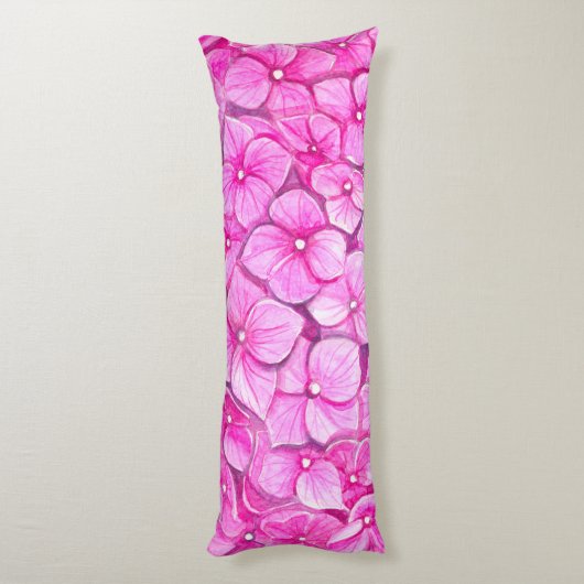 Wasserfarbe Hydrangea Seitenschläferkissen (Rückseite (Vertikal))