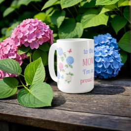 Wasserfarbe Hydrangea Tasse - auf die Mama bin ich