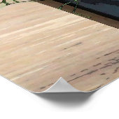 Wasserfarbe Hydrangea und Holzvase Poster (Ecke)