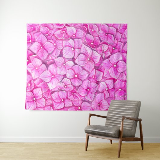 Wasserfarbe Hydrangea Wandteppich (Beispiel (Horizontal))