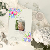 Wasserfarbe Hydrangeas Foto Beerdigung Danke