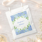 Wasserfarbe Hydrangeas Grüne Blauer Blumenzwiebeln Geschenktütchen (Ausgeschnitten)
