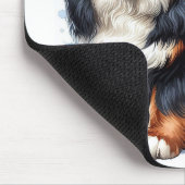 Wasserfarbe I Liebe Mein Berner Hund Mousepad (Ecke)