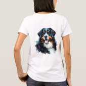Wasserfarbe I Liebe Mein Berner Hund T-Shirt (Rückseite)