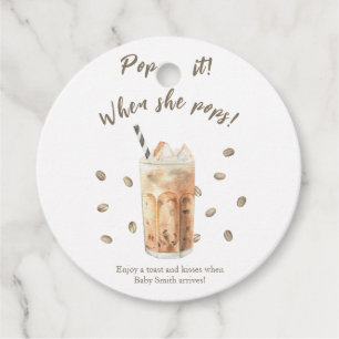Wasserfarbe Iccied Kaffee Pop es! Wenn sie Pop! Geschenkanhänger