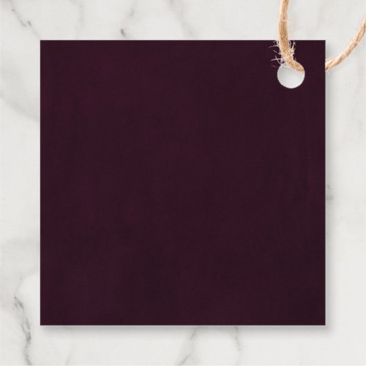 Wasserfarbe Illustriert Fall Blumenzehen Geschenkanhänger (Rückseite)