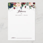 Wasserfarbe Illustriert Fall Blumenzehen Hinweiskarte (Vorderseite)