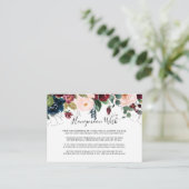 Wasserfarbe Illustriert Fall Florale Flitterwochen Begleitkarte (Stehend Vorderseite)