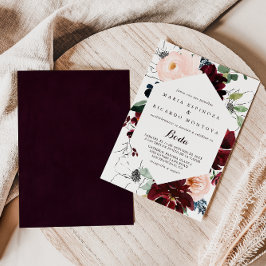 Wasserfarbe Illustriert Fall Spanische Hochzeit Einladung