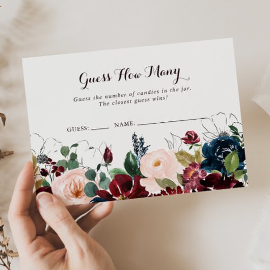 Wasserfarbe Illustriert schätzen wie viele Spielka Visitenkarte