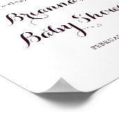 Wasserfarbe Illustrierte Fall Baby Dusche Willkomm Poster (Ecke)