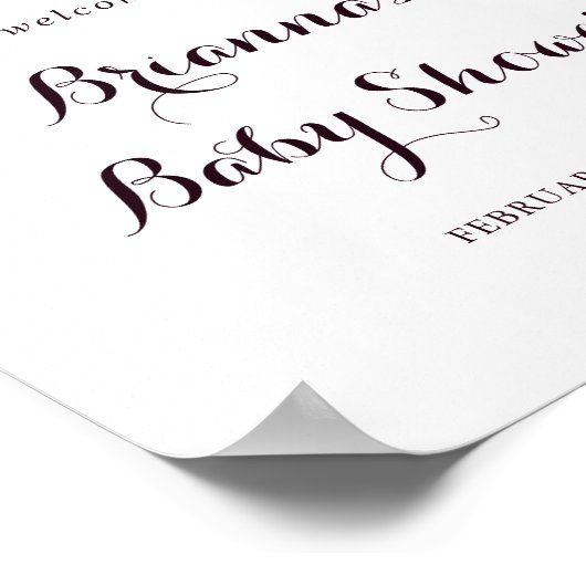 Wasserfarbe Illustrierte Fall Baby Dusche Willkomm Poster (Ecke)