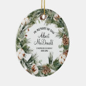 Wasserfarbe im Gedächtnis des Vaters Weihnachten Keramik Ornament (Rechts)