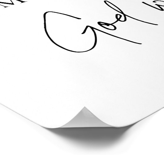 Wasserfarbe Immanuel Gott mit uns Poster (Ecke)