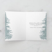 Wasserfarbe immergrüne Wälder Frohe Weihnachten (Innenseite)