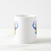 Wasserfarbe Indianerische Bison-Adresse Kaffeetasse (Mittel)
