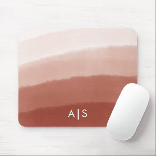Wasserfarbe Initiale Kupfer Rost Ombre Mousepad